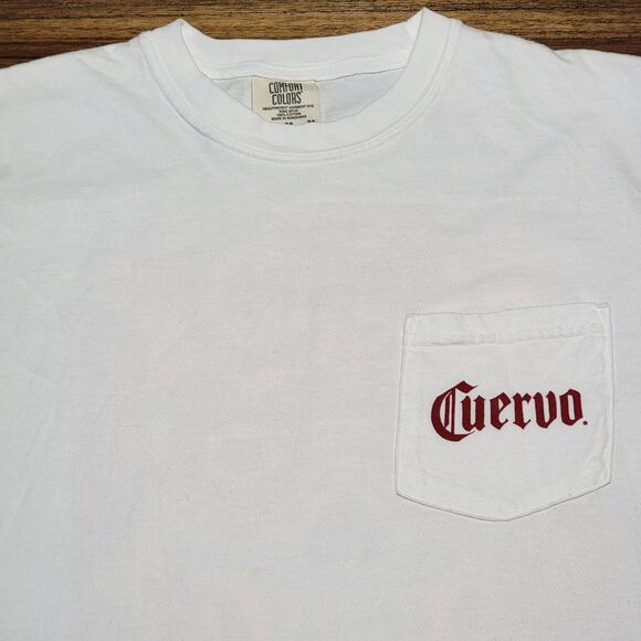 Jose Cuervo Graphic SS White Tee Sugar Skull w/ Pocket - Size Medium - Picture 3 of 5